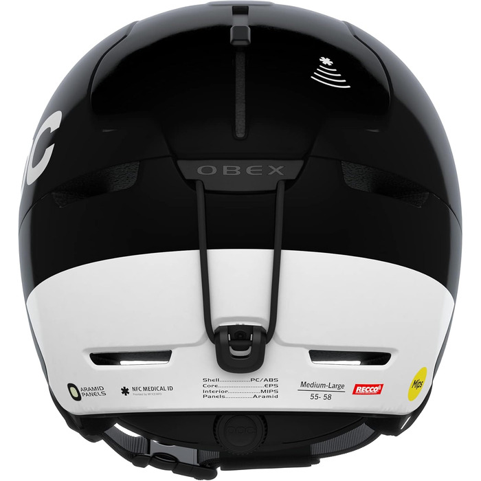 Шолом для лиж і сноуборду POC Obex BC MIPS, чорний, XS-S (51-54 см), максимальний захист на схилі та поза ним