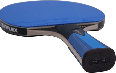 Професійна ракетка для настільного тенісу Sunflex Color COMP B45, ITTF, синя накладка, увігнута ручка