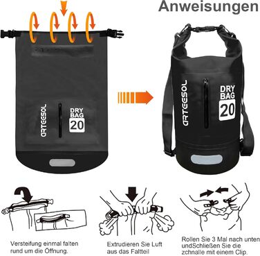 Водонепроникний мішок Blackace Arteesol Dry Bag 5L/10L/20L/30L для каякінгу, рафтингу, риболовлі та інших водних видів спорту