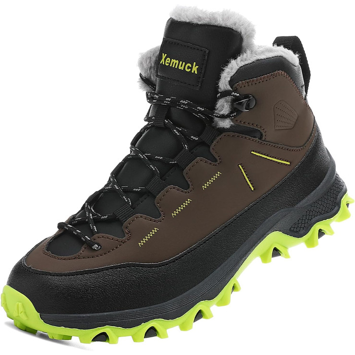 Дитячі трекінгові черевики Kinder: комфортні, теплі, для походів (EU 30-39, коричневі)