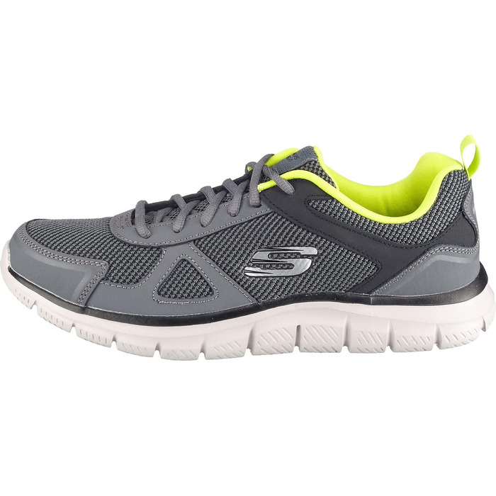Чоловічі кросівки Skechers Track Scloric 48.5 EU - шкіра, сітка, чорний, зелений