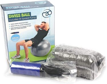 Фітнес м'яч Fitness Mad анти-вибуховий, 75 см, білий, до 150 кг