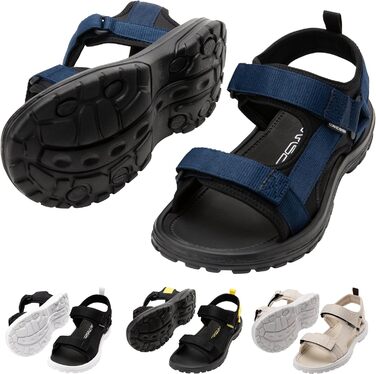 CRESSI Pete Sandal - Унісекс сандалі Cressi Pete для пляжу та води, чорно-синій, 37 EU