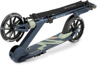 Електросамокат Movino City Light для дітей та підлітків, синій/оливковий: з амортизатором, колеса 180мм, регульований кермо
