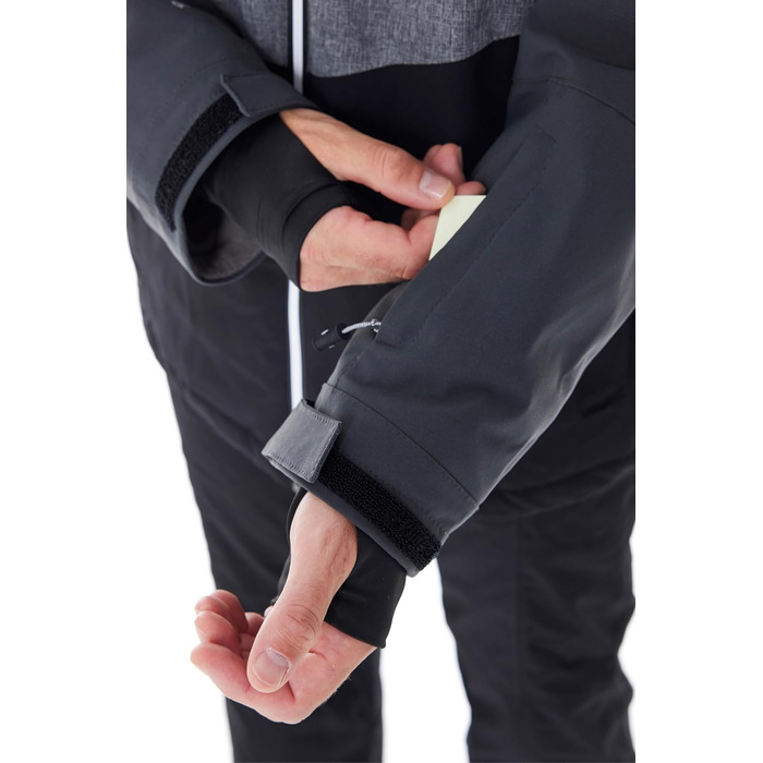 Killtec KSW 45 Mn - чоловіча/жіноча куртка для катання на лижах з капюшоном та снігозахистом, темно-антрацитова