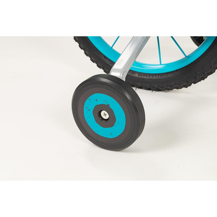 Дитячий велосипед Kinderfahrrad Blue Ice 16 дюймів зі стабілізаторами та пляшкою для води, 5-7 років