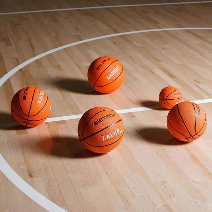 Баскетбольний м'яч Meteor Layup Kinder Mini - для дітей 4-8 років, розмір 7, оранжевий