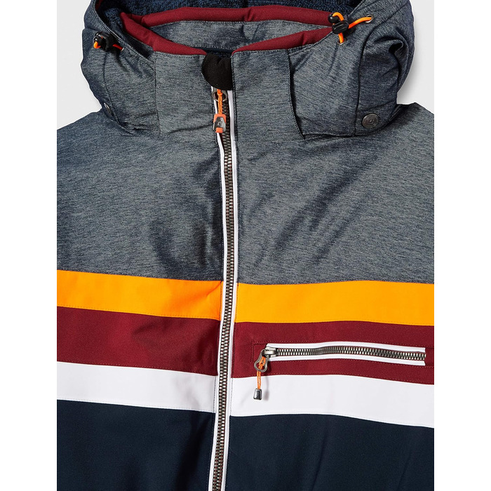 Killtec чоловіча куртка для катання на лижах Tirano Mn - функціональна куртка з відстібаною капюшоном та снігозахистом (M, темно-синій)