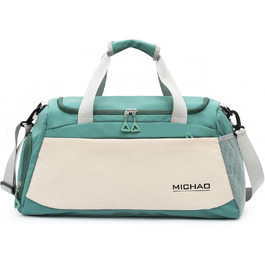 Спортивна сумка для жінок, XL, 52x24x27 см (білий, зелений)