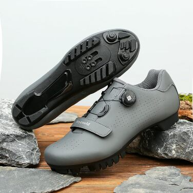 Велотуфлі для чоловіків та жінок Mountainbike, MTB, Radsport, сумісні з SPD підошвою (40 EU, сірий)