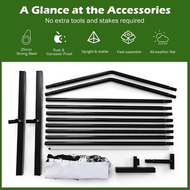 М'яка сітка для піклболу LIFEZEAL, 670 x 92 x 70 см, комплект з сумкою, універсальна для бадмінтону, тенісу, волейболу (внутрішнє та зовнішнє використання)