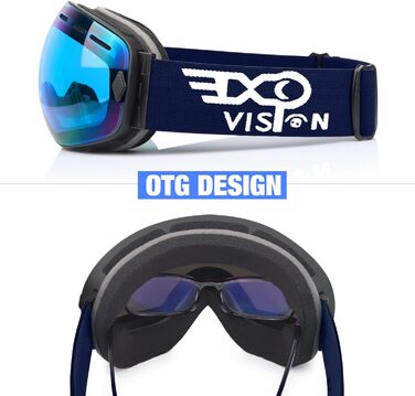 Снігові окуляри EXP VISION для чоловіків та молоді, захист 100% UV400, антизапітніння, знімається лінза, сноуборд/лижі