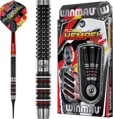 Дротики для дартсу WINMAU Soft Flo Hempel 21г NT90% чорні
