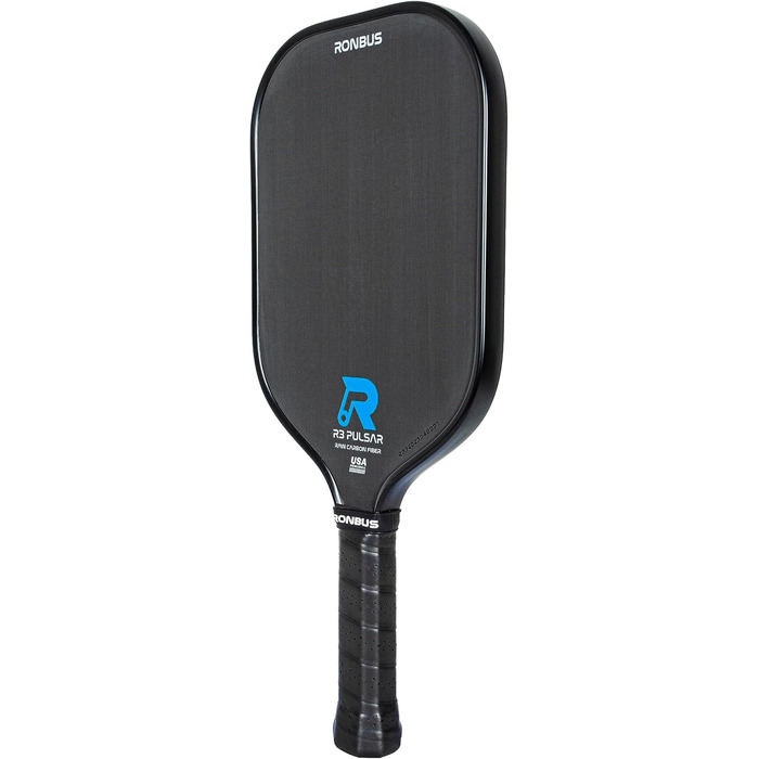 Ronbus R1/R3 Pulsar: Пікбол ракетка з вуглецевого волокна з серцем з поліпропіленових сот, 16 мм