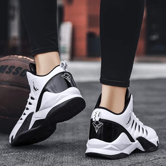 Кросівки баскетбольні чоловічі/жіночі, спортивні, для ходьби, легкі, білі. Зносостійкі, з антиковзкою підошвою, розмір 38 EU