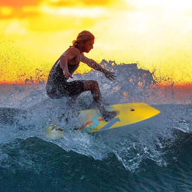 Плавальна дошка Bodyboard з дизайном стріли, портативна дошка для бодіборду для дорослих із ремінцем для руки, високою вантажопідйомністю, XPE-покриттям і півмісяцевим хвостом, багатостріловий візерунок
