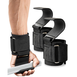 Допоміжні петлі для важкої атлетики Zughilfen – петлі для підйому штанги з захистом зап'ястя, 212 кг, для чоловіків та жінок