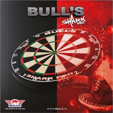 Професійна дартс-дошка Bull's Shark Pro з вбудованим дротом, без дроту, з монтажною системою, високоякісна мішень для дартсу