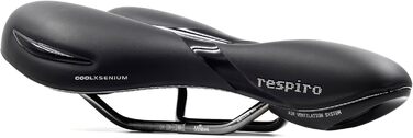 Велосипедне сідло Selle Royal Respiro Soft Athletic чорне 25,6 x 22,7 см