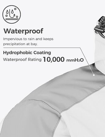 Водонепроникна лижна куртка Wantdo для чоловіків, спортивний мантель для активного відпочинку, тепла зимова куртка для гірських прогулянок, білий+червоний (M, білий+жовтий)