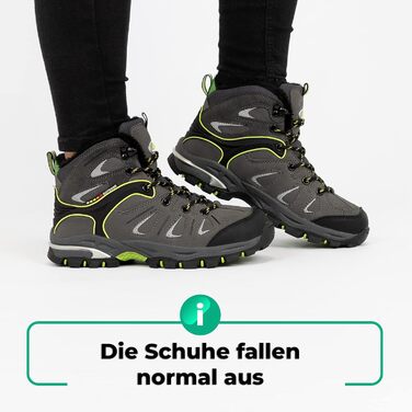 Трекінгові черевики для жінок та чоловіків, теплі, з підкладкою, сірі, зелені (37 EU)