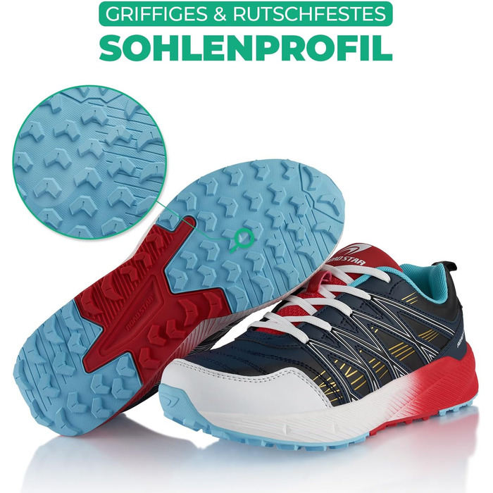 Черевики для трекінгу та трейлраннінгу для жінок та чоловіків. Чорні та червоні, розмір 41 EU. Дихаючі туристичні черевики.