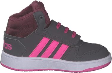 Кросівки Adidas Hoops Mid 2.0 для дітей (22 EU, сірий, рожевий, чорний)