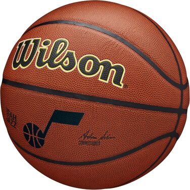 Баскетбольний м'яч Wilson NBA Team Alliance Utah Jazz, Розмір 7, для гри в приміщенні та на вулиці