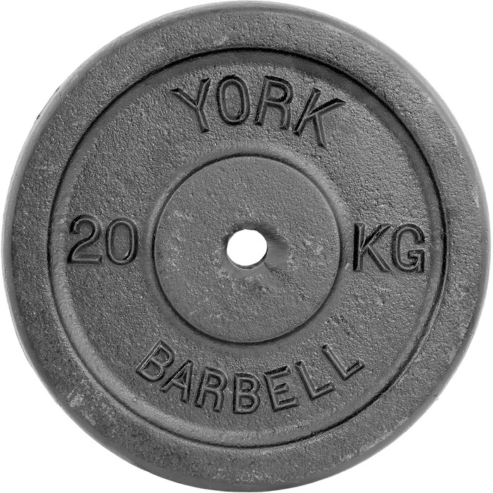 Диски York Fitness 20 кг з чавуну для силових тренувань