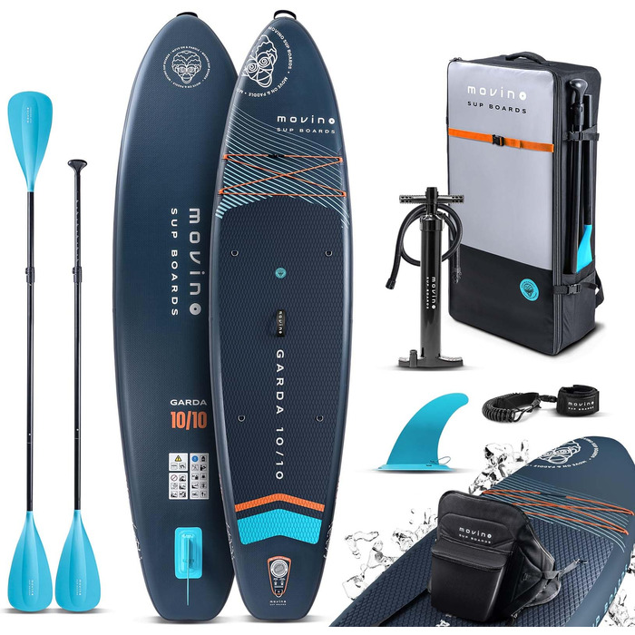 Надувний SUP-борд Movino Garda Allround 10'10' (330x81x15см) 2в1, комплект, до 150 кг, Navy-Orange