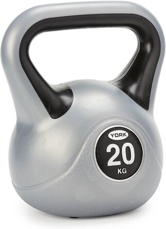 Гиря York Fitness 20 кг вінілова для домашнього тренажерного залу, бодібілдингу та важкої атлетики
