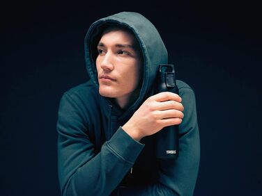Термос пляшка SIGG Hot & Cold One з ситечком, 0.55 л, чорна, ізольована, нержавіюча сталь, BPA-free, не протікає