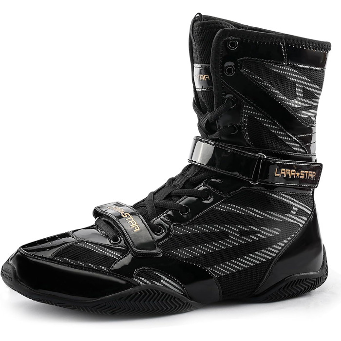 Боксівські кросівки для чоловіків та жінок, професійні боксівські кросівки, Муай Тай, бокс, боксерські черевики. Розмір 40 EU, колір Чорний горіх