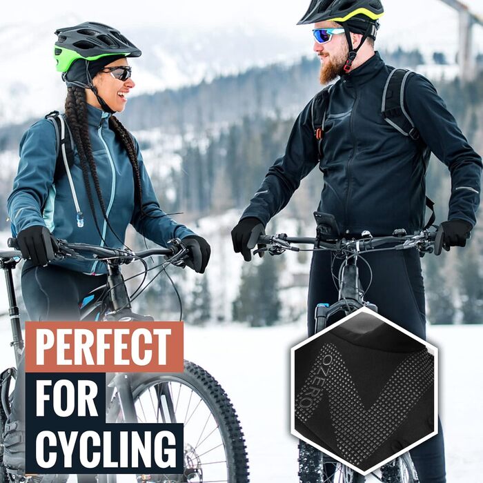 Зимові рукавички OZERO для чоловіків, чорні – водонепроникні, з підтримкою сенсорного екрану, з Softshell, неслизькі – для бігу, велосипеда, ходьби, активного відпочинку в холодну погоду