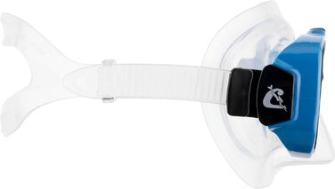 Маска для підводного плавання Cressi Focus із регульованою трубкою, для дорослих і дітей, сумісна з коригуючими лінзами –1.00 > –8.00, водовідштовхувальна, прозоро-синя