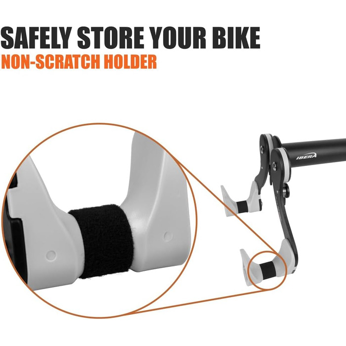 Кріплення для велосипеда Ibera на стіну, горизонтальне, регульоване, для дому/гаража, 45°
