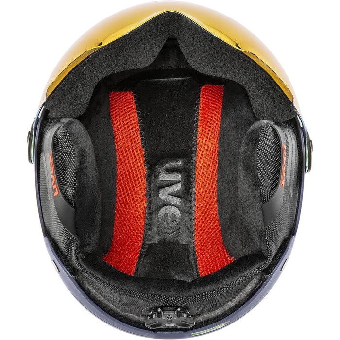 Дитячий велосипедний шолом uvex Rocket jr Visor Single, синій матовий, 51-55 см