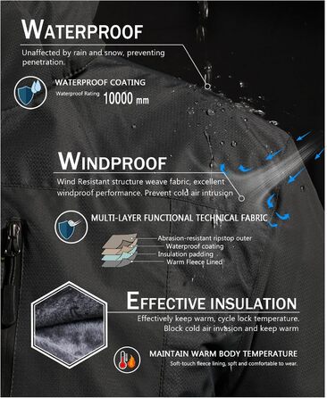 SPOSULEI чоловіча флісова куртка на зиму, тепла, з підкладкою, для катання на лижах, для активного відпочинку, вітронепроникна, водонепроникна, з капюшоном, червона