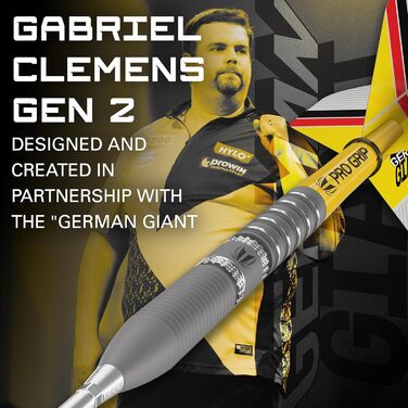 Дартс Target Gabriel Clemens Gen 2 90% вольфрамові, сталевий наконечник, 23 г