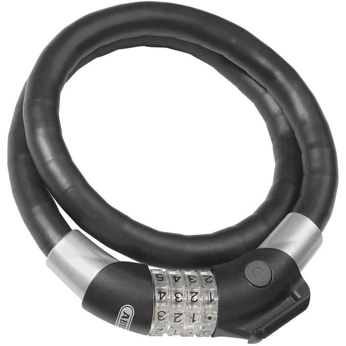 Велозамок ABUS Steel-O-Flex Raydo Pro 1460/85 TexKF з кріпленням, кодовий, 20 мм, рівень захисту 6, чорний