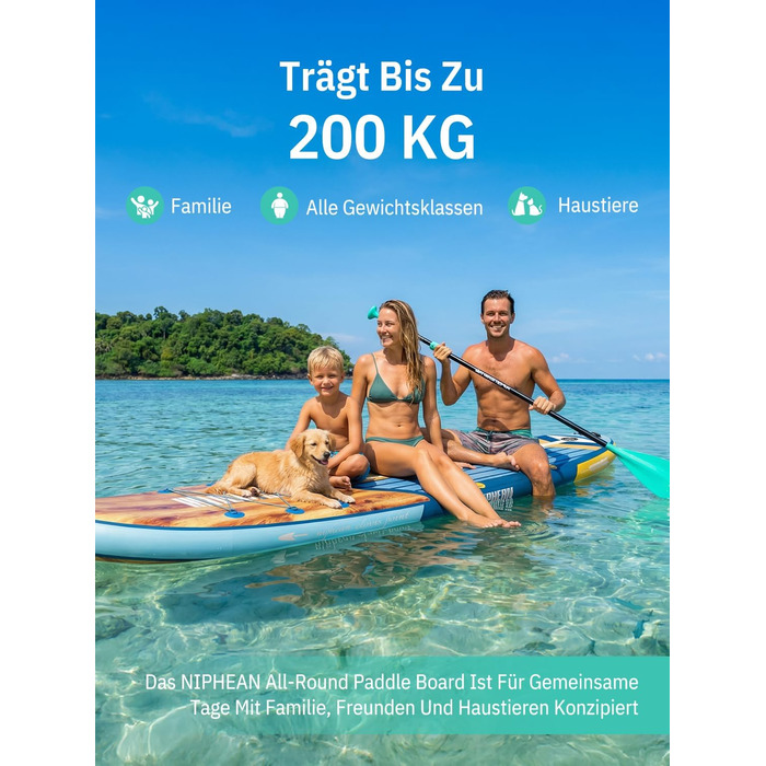 Надувне SUP Board Bluewood Surge 320см з аксесуарами та сидінням. SUP для 2 осіб, 200кг, StabilTrac-Fin