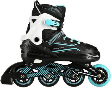 Інлайнерочки Nils для дівчаток, ABEC 7, регульовані, розмір 35-38, блакитні