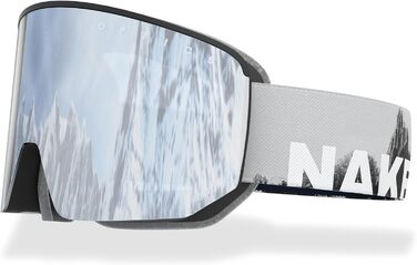 NAKED Optics NOVA - гірськолижні окуляри для чоловіків та жінок, сноуборд окуляри, окуляри для поганої погоди, з змінними лінзами, Slate