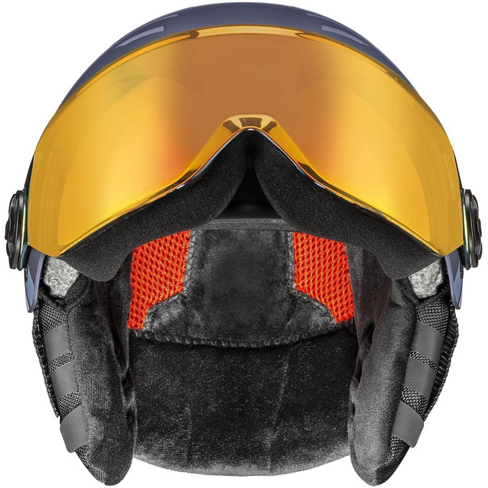 Дитячий велосипедний шолом uvex Rocket jr Visor Single, синій матовий, 51-55 см