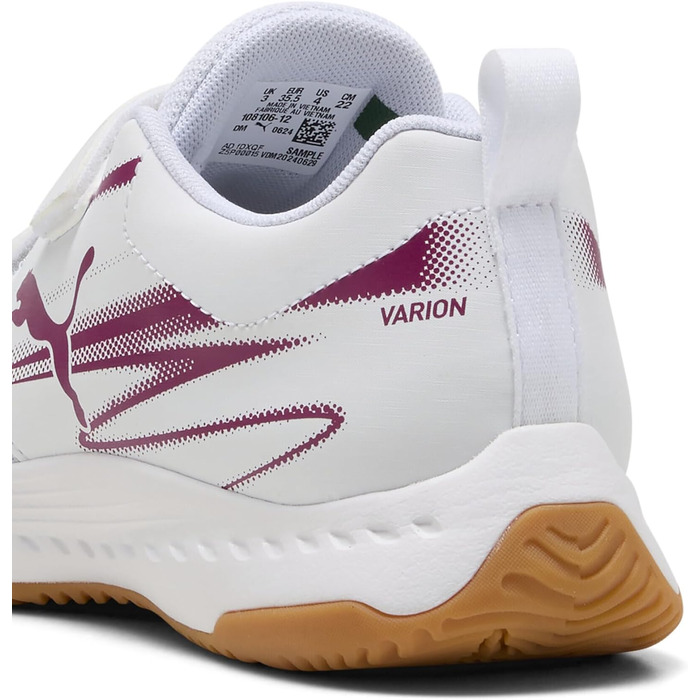 Дитячі кросівки для залу Puma Varion II V Jr Indoor Court Shoe (29 EU, білий, Puma White Berry)