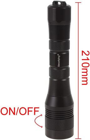 Підводний ліхтар SecurityIng® 1000Lm, 150M, водонепроникний LED, професійний (3 x 1,5V LR14, батареї не входять)