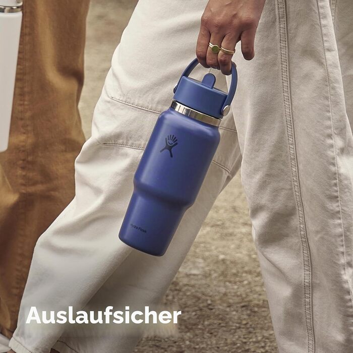 Термос-пляшка Hydro Flask Wide Flex Straw з трубочкою 946 мл, нержавіюча сталь, герметична, Shale Gray