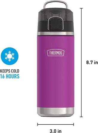 Термосова пляшка для води THERMOS ICON 530 мл, сливова, нержавіюча сталь, вакуумна ізоляція, з носиком та кришкою