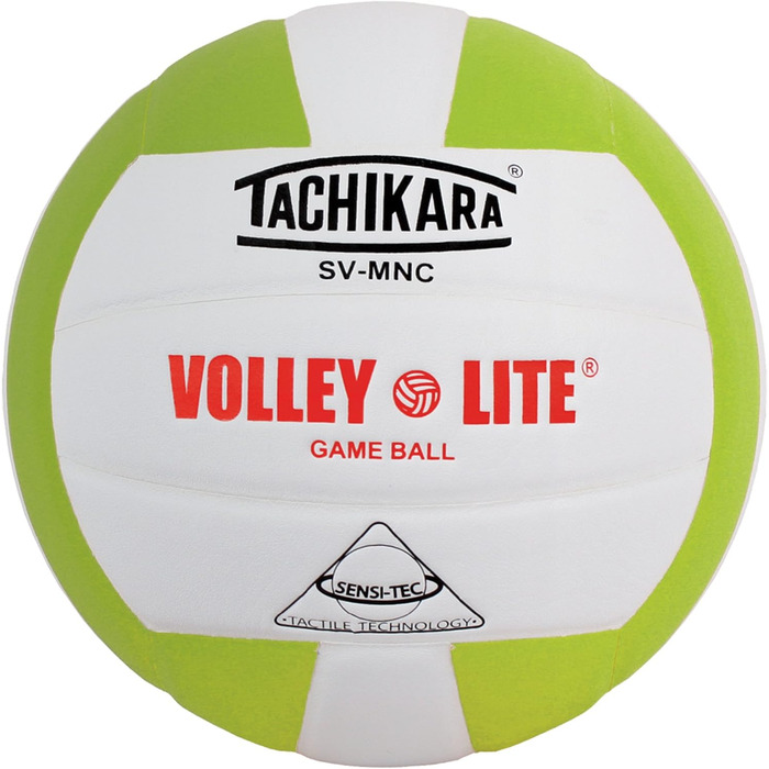 Волейбольний м'яч Tachikara Volley-Lite для тренувань, Puderblau/Weiß (Lime Green/White)
