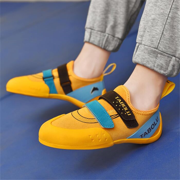 Дитячі скельні туфлі для дівчаток, початковий рівень, для залу, легкі, жовті (34 EU)